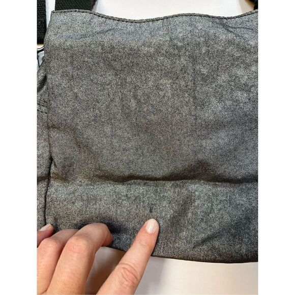 Kipling Crossbody Removable Strap Grab Handle Silver Grey Bag w Roger Monkey EUC - Picture 11 of 16